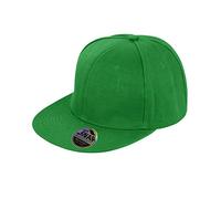 Result Unisex Core Bronx Original Flat Peak Snapback Solid Colour Cap (One Size) (Emerald)