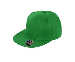 Result Unisex Core Bronx Original Flat Peak Snapback Solid Colour Cap (One Size) (Emerald)