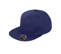 Result Unisex Core Bronx Original Flat Peak Snapback Solid Colour Cap (One Size) (Navy Blue)