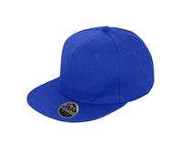 Result Unisex Core Bronx Original Flat Peak Snapback Solid Colour Cap (One Size) (Sapphire)