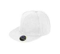 Result Unisex Core Bronx Original Flat Peak Snapback Solid Colour Cap (One Size) (White)
