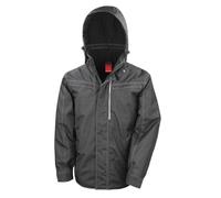 Result Unisex Denim Texture Rugged Mens Womens Jacket Coat Black and Navy
