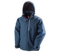 Result Unisex Denim Texture Rugged Mens Womens Jacket Coat Black and Navy