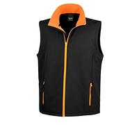 Result Softshell Bodywarmer R232M – Printable – Black/Orange – 3X-Large