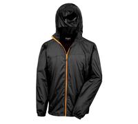 (M, Black / Orange) Result Unisex HDi Quest Hydradri Lightweight Waterproof Jacket