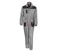 (XL, Grey / Black / Orange) Result Unisex Work-Guard Lite Workwear Coverall (Breathable And Windproof)