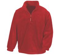 (L, Red) Result Unlined Active 1/4 Zip Anti-Pilling Fleece Top