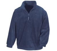 (S, Navy Blue) Result Unlined Active 1/4 Zip Anti-Pilling Fleece Top
