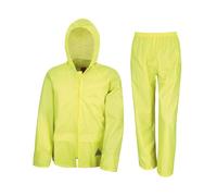 Result Waterproof Jacket/Trouser Suit in Carry Bag Neon Yellow XL
