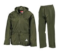Result Waterproof Jacket/Trouser Suit in Carry Bag Olive M