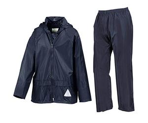 Result Waterproof Kids Jacket/Trouser Suit in Carry Bag Navy 3-4