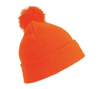 Result Winter Essentials Jr Pompom Beany, Fluoresent Orange, O/S. RC028J