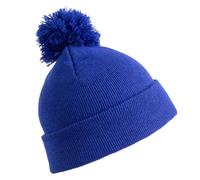 Result Winter Essentials Pom Pom Beanie in Blue Result Blue One Size