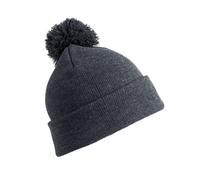 Result Winter Essentials Pom Pom Beanie in Grey Result Grey One Size