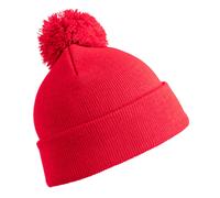 Result Winter Essentials Pom Pom Beanie in Red Result Red One Size