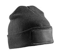 Result Winter Essentials Double Knit Printers Beanie One Size Black