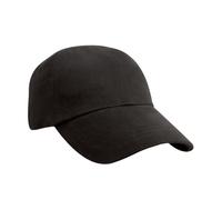 Result Women's Heavy Brushed Cotton Low Profile Baseball Cap in Black Result Black One Size