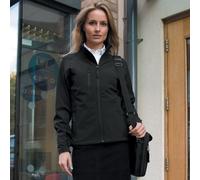 Result Women's La Femme 2 Layer Base Softshell Breathable Wind Resistant Jacket in Black | Size: 2XL Result Black 2XL