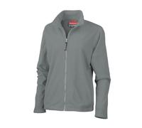 Result Women's La Femme High Grade Microfleece Jacket (490 GSM) in Mid Grey | Size: Small Result Mid Grey S