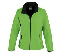 (XL, Vivid Green / Black) Result Womens/Ladies Core Printable Softshell Jacket