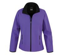 (2XL, Purple / Black) Result Womens/Ladies Core Printable Softshell Jacket