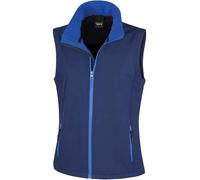 (M, Navy/Royal Blue) Result Womens/Ladies Core Printable Soft Shell Bodywarmer
