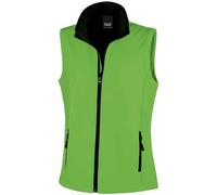 (XS, Vivid Green/Black) Result Womens/Ladies Core Printable Soft Shell Bodywarmer