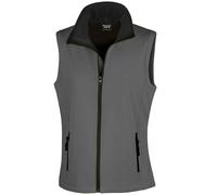 (XXL, Charcoal/Black) Result Womens/Ladies Core Printable Soft Shell Bodywarmer