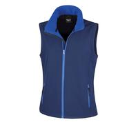(L, Navy/Royal Blue) Result Womens/Ladies Softshell Body Warmer