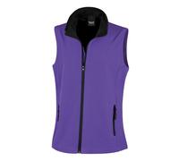 (XL, Purple/Black) Result Womens/Ladies Softshell Body Warmer