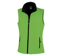 (L, Vivid Green/Black) Result Womens/Ladies Softshell Body Warmer