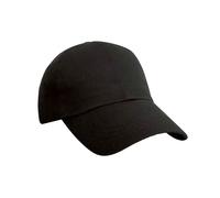Result Women's Pro Style Plain Heavy Brushed Cotton Baseball Cap in Black Result Black One Size