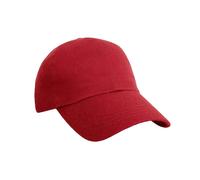 Result Women's Pro Style Plain Heavy Brushed Cotton Baseball Cap in Red Result Red One Size