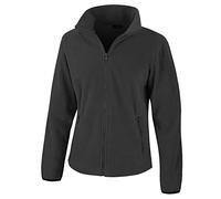 Result Women's Fleece Jacket R220F Fashion Fit Outdoor Full Zip Black Large/Size 14