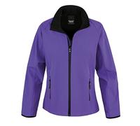 Result Women's Softshell Jacket R231F - Printable - Purple/Black Large (Size 14)