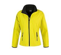 Result Women's R231F Printable Softshell Jacket - Black/Black, Small/Size 10