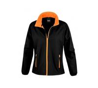 Result Women's R231F Printable Softshell Jacket - Black/Orange, X-Large/Size 16