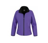 Result Women's R231F Printable Softshell Jacket - Purple/Black, Small/Size 10