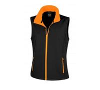 Result Women's R232F Printable Softshell Bodywarmer - Black/Orange, Small/Size 10