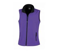 Result Women's R232F Printable Softshell Bodywarmer - Purple/Black, Large/Size 14