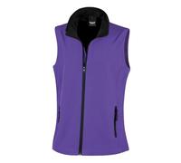 Result Women's R232F Printable Softshell Bodywarmer Purple/Black Medium Size 12