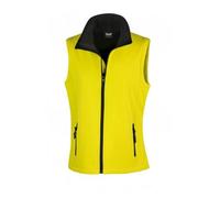 Result Women's R232F Printable Softshell Bodywarmer - Yellow/Black, Large/Size 14