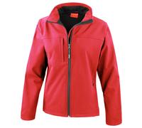 (L, Red) Result Womens Softshell Premium 3 Layer Performance Jacket (Waterproof, Windproof & Breathable)