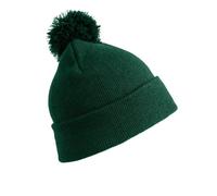 Result Women's Winter Essentials Pom Pom Beanie in Bottle Green Result Bottle Green One Size