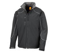 Result Work-Guard Ice Fell Hooded Softshell Jacket Black