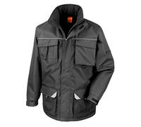 Result Work-Guard Mens Sabre Long Coat Black M