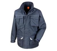 Result Work-Guard Mens Sabre Long Coat Navy M