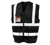 Result Work-Guard R477X Mens Heavy Duty Polycotton Security Vest - Black - L
