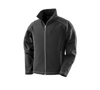 Result Women's Work-Guard Treble Stitch Soft Shell Jacket in Black | Size: XS Result Black XS