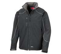 Result Workguard Hooded softshell jacket R118X - Mens, 3-layer bonded softshell